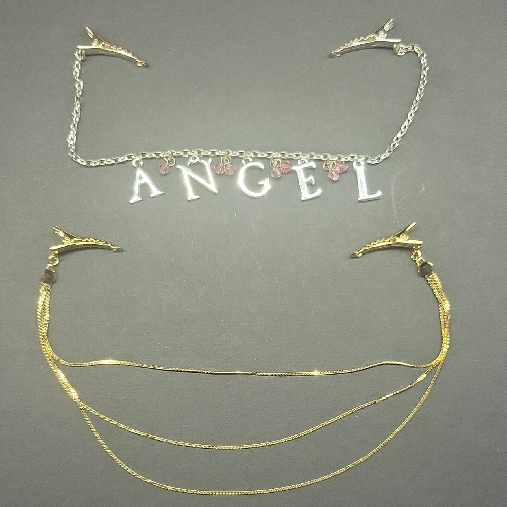 Gold and Silver Angel Chain Jewelry Set